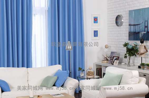 【小日子】地中海风格 涤棉遮光窗帘定制八色可选 宝蓝 XRZ-L3007011-CL
