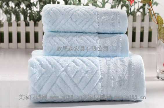【梦娜丝】现代风格 幸福一生套巾（2毛巾+1浴巾）（蓝色） MNS-BH-027-TJ