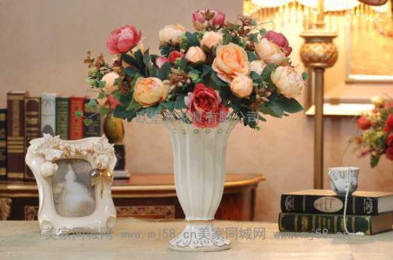 【英伦欧堡】欧式风格 花瓶加仿真花套装 新居婚庆礼物 YLOB-HD1547-1-S