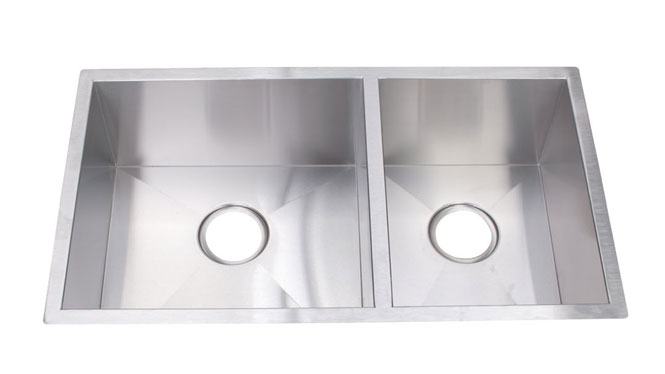 GH-18006 水槽一体成型拉丝洗菜盆加厚洗碗盆厨房双盆不锈钢双槽刀架