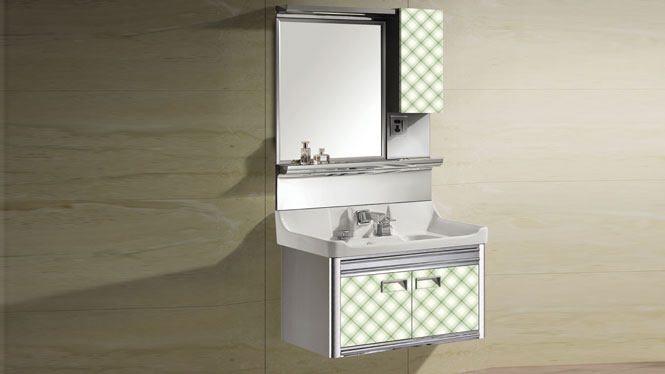 不锈钢浴室柜组合挂墙式洗脸洗手盆柜卫浴柜T-9560  800mm