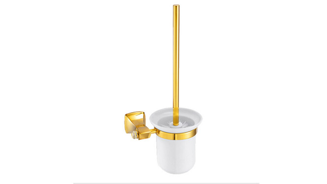 金色马桶刷杯架 卫生间挂件马桶刷杯架带清洁软刷 DP3108A