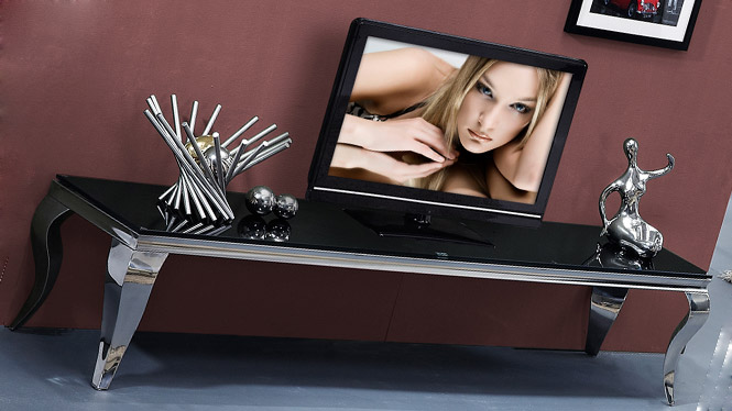 大理石电视柜 简约现代不锈钢化玻璃茶几 电视柜组合套装