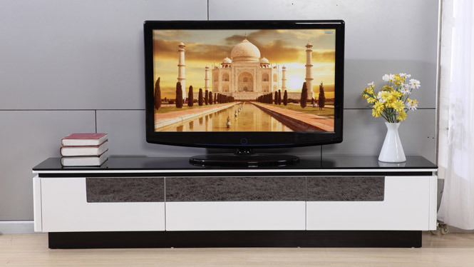 现代简约烤漆电视柜伸缩玻璃电视柜面包地柜电视