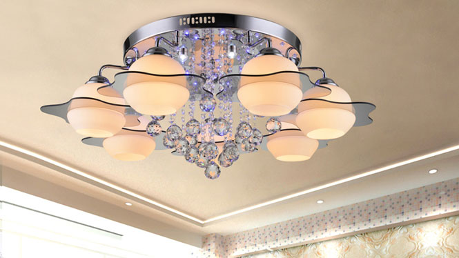 现代简约客厅水晶灯LED水晶客厅灯卧室餐厅灯具灯饰吸顶灯 9201