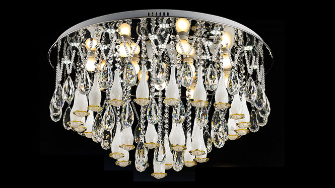水晶吸顶灯 水晶灯欧式客厅卧室餐厅吸顶灯饰灯具大气 60053