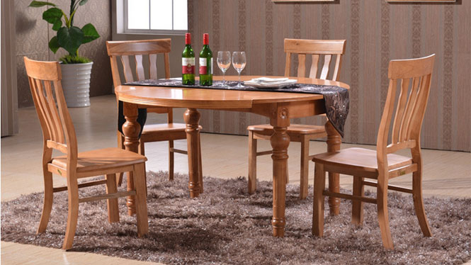 家用实木餐桌椅组合 桌子 餐厅桌椅实木家具可定制132# 135*85*76