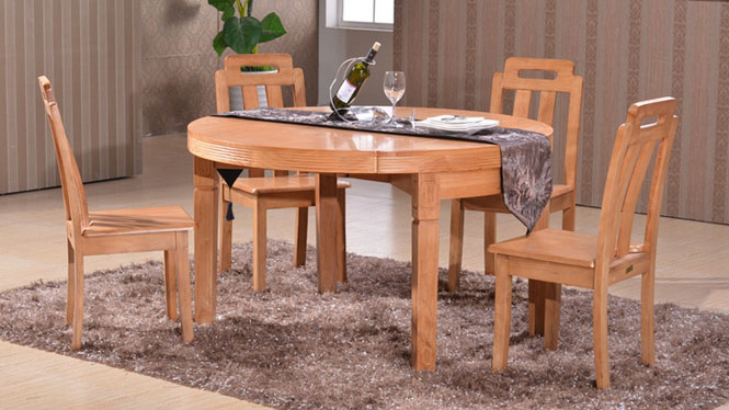 家用实木餐桌椅组合 桌子 餐厅桌椅实木家具可定制138# 135*85*76