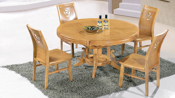 家用实木餐桌椅组合 桌子 餐厅桌椅实木家具可定制150# 150*90*76