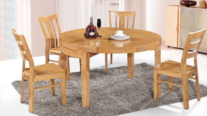 家用实木餐桌椅组合 桌子 餐厅桌椅实木家具可定制158# 150*90*76