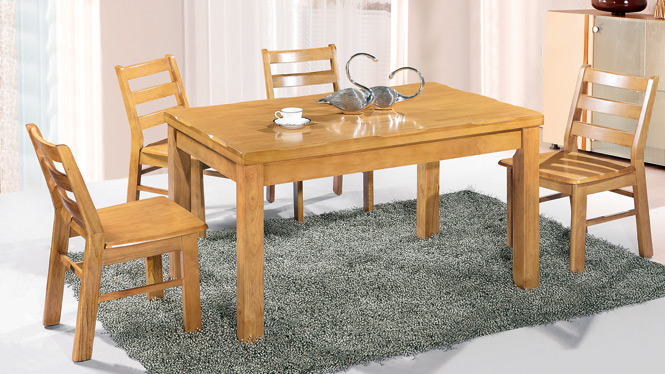 家用实木餐桌椅组合 桌子 餐厅桌椅实木家具可定制167# 150*90*76