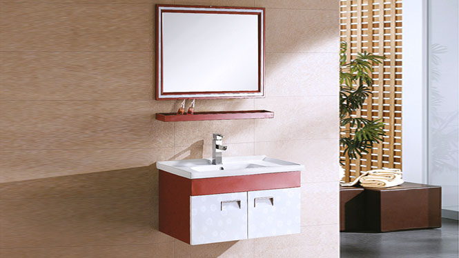 太空铝浴室柜组合卫浴柜洗脸盆柜卫生间洗手盆柜 镜柜挂墙 600mm YB-6006A