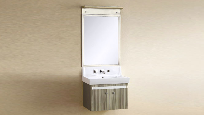 不锈钢浴室柜组合 小户型卫生间洗脸盆 挂墙式卫浴柜组合 600mm YB-9105