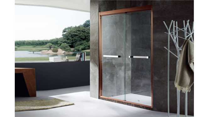 一字型不锈钢玻璃淋浴房整体简易淋浴房家用浴室K-1906