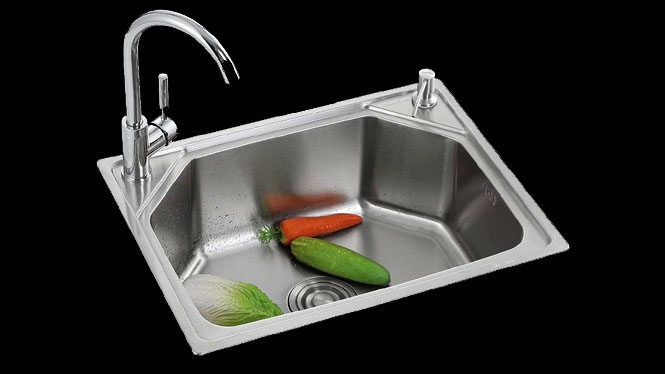 水槽 进口304不锈钢 单槽 厨房洗菜盆套餐 配件齐全 特价6045L
