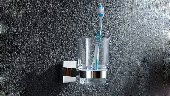 304不锈钢刷牙杯架套装 浴室卫生间 漱口杯架 单杯架 挂件LJ55706