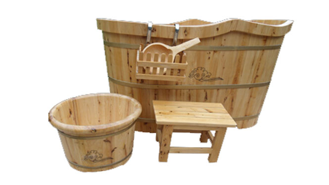 香柏木木桶浴桶质浴缸洗澡木桶实木浴缸成人泡澡沐浴桶RY003