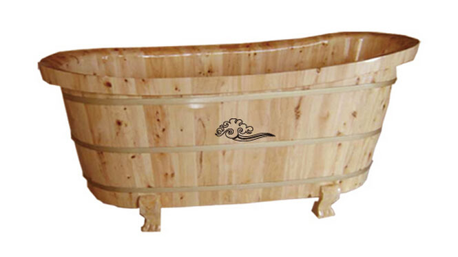 香柏木浴缸洗澡盆木桶浴盆 洗澡木桶浴桶 沐浴桶 RY007