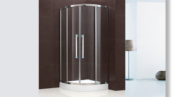扇形淋浴房整体 304不锈钢 钢化玻璃隔断浴屏洗浴房整体浴室1708