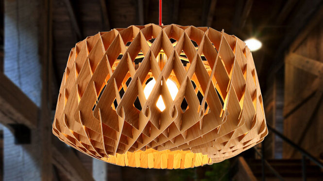 设计师艺术创意个性蜂巢灯具餐厅客厅简约实木艺吊灯 水曲柳实木CH9814