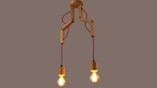 简约现代中式实木制餐厅灯楼梯吊灯吧台装饰灯具创意原木艺吊灯具CH3584