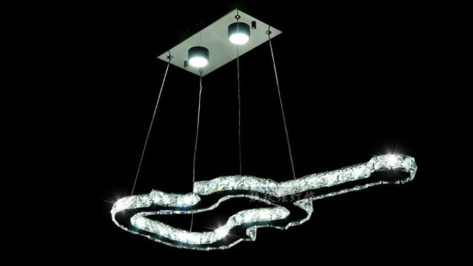 不锈钢水晶灯LED单灯 平板灯吊灯吉他灯客厅卧室餐厅酒店B7503