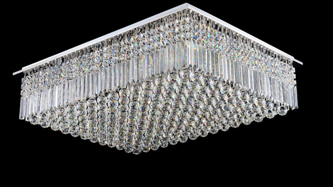 欧式长方形水晶灯餐厅灯吊灯创意led吸顶灯客厅卧室现代简约灯具M9117A