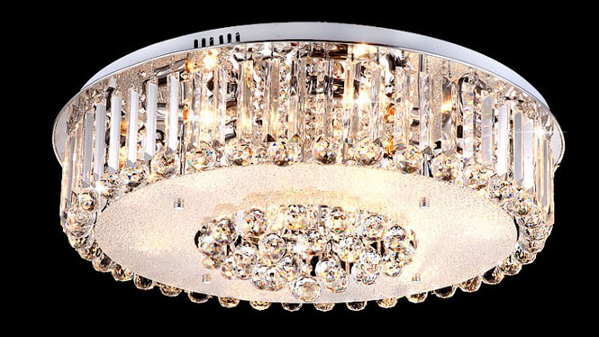 圆形led遥控埃及K9水晶灯现代简约家居装饰客厅灯卧室灯吸顶灯具M9128