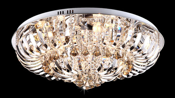 时尚现代家庭装修圆形LED客餐房厅卧室吸顶灯具高档埃及K9水晶灯M9129
