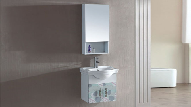 太空铝浴室柜组合 钛镁铝合金卫浴柜 洗手洗脸盆柜挂墙式500mm 15105