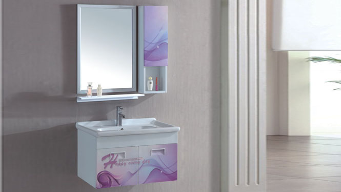 太空铝浴室柜组合 洗手洗脸盆柜 简约现代卫生间卫浴柜800mm 15048
