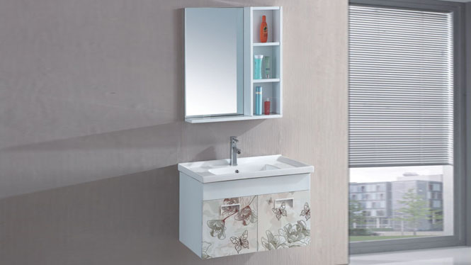 太空铝浴室柜组合 洗手洗脸盆柜 简约现代卫生间卫浴柜800mm 15044