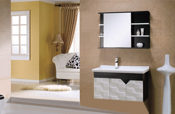 实木浴室柜组合欧式橡木 吊柜 镜柜 800mm900mm1000mm600mm700mm KD-BC003W