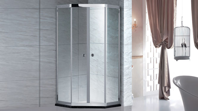 304不锈钢浴室淋浴房 钻石型推拉淋浴房 钢化玻璃淋雨隔断整体淋浴房 BT-62222D
