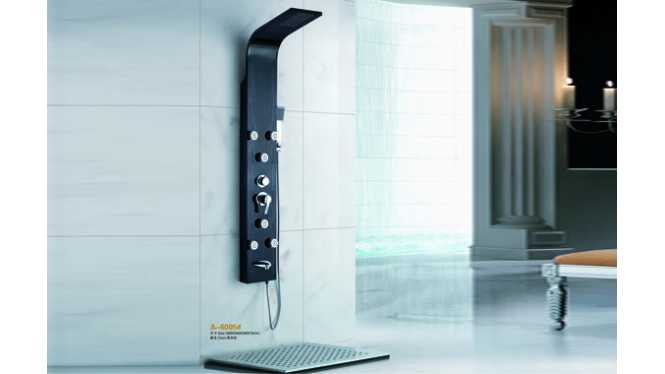 不锈钢淋浴屏柱花洒套装淋浴器喷头冷热恒温水龙头 五金卫浴 A-6005#