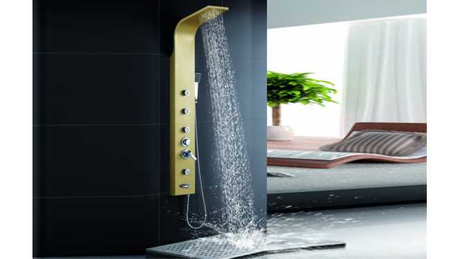 花洒淋浴柱不锈钢淋浴器淋浴屏淋浴花洒套装 A-6010#