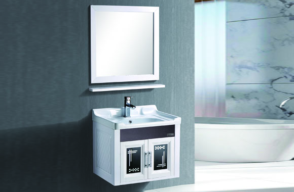 太空塑浴室柜组合 现代简约台上盆洗脸手盆卫浴柜 620mm A201
