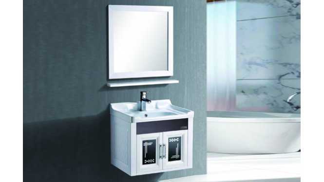 太空塑浴室柜组合 现代简约台上盆洗脸手盆卫浴柜 620mm A201