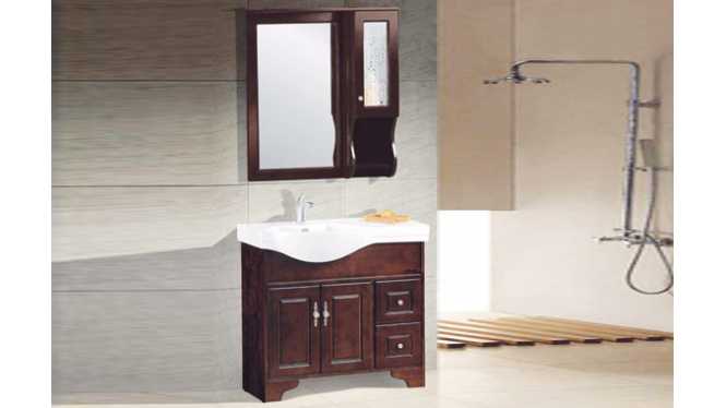 洗手洗脸盆柜组合 实木落地仿古卫浴柜 欧式浴室柜 900mm KD-BC027W