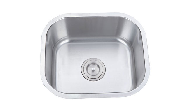 GH-18008 厨房洗菜盆洗碗池304不锈钢拉丝加厚单盆台下单槽