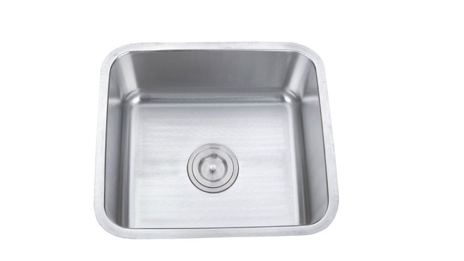 GH-18007 水槽单槽套餐厨房洗菜盆洗碗单盆304不锈钢拉丝加厚台下盆