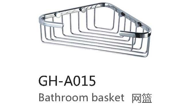 三角篮网篮 浴室置物架 卫生间置物架 全铜三角蓝壁挂 GH-A015