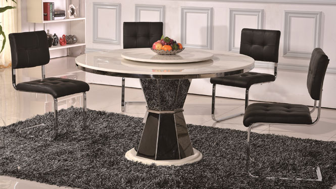 餐桌椅组合大理石餐桌椅组合现代简约饭桌餐台T11