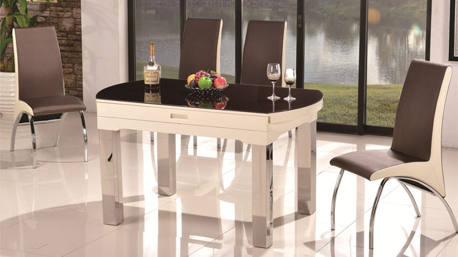 小户型餐桌折叠餐桌实木可伸缩餐桌椅组合饭桌1043