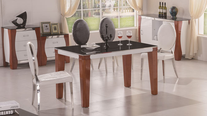 实木餐桌 长方形方桌饭桌现代简约小户型餐桌椅组合橡木餐桌1418