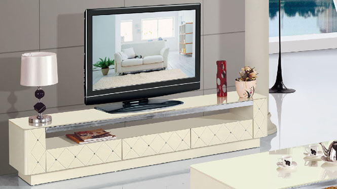 现代烤漆简约白色组合电视柜 时尚宜家创意客厅地柜矮柜960-1