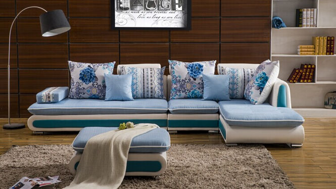 沙发布艺沙发组合现代小户型皮布沙发客厅组合 可拆洗布沙发AST-2