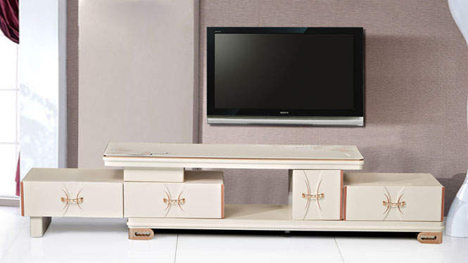 电视柜 家具 现代简约伸缩电视柜茶几组合 客厅家具金粉TV1750