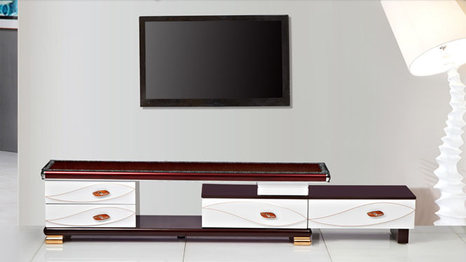 电视柜 家具 现代简约伸缩电视柜茶几组合 客厅家具金叶TV1698