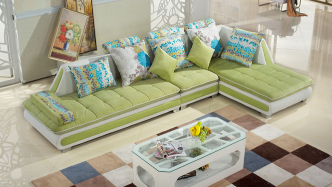 客厅布艺沙发 现代简约小户型布艺沙发组合 转角可拆洗沙发MQF-8002